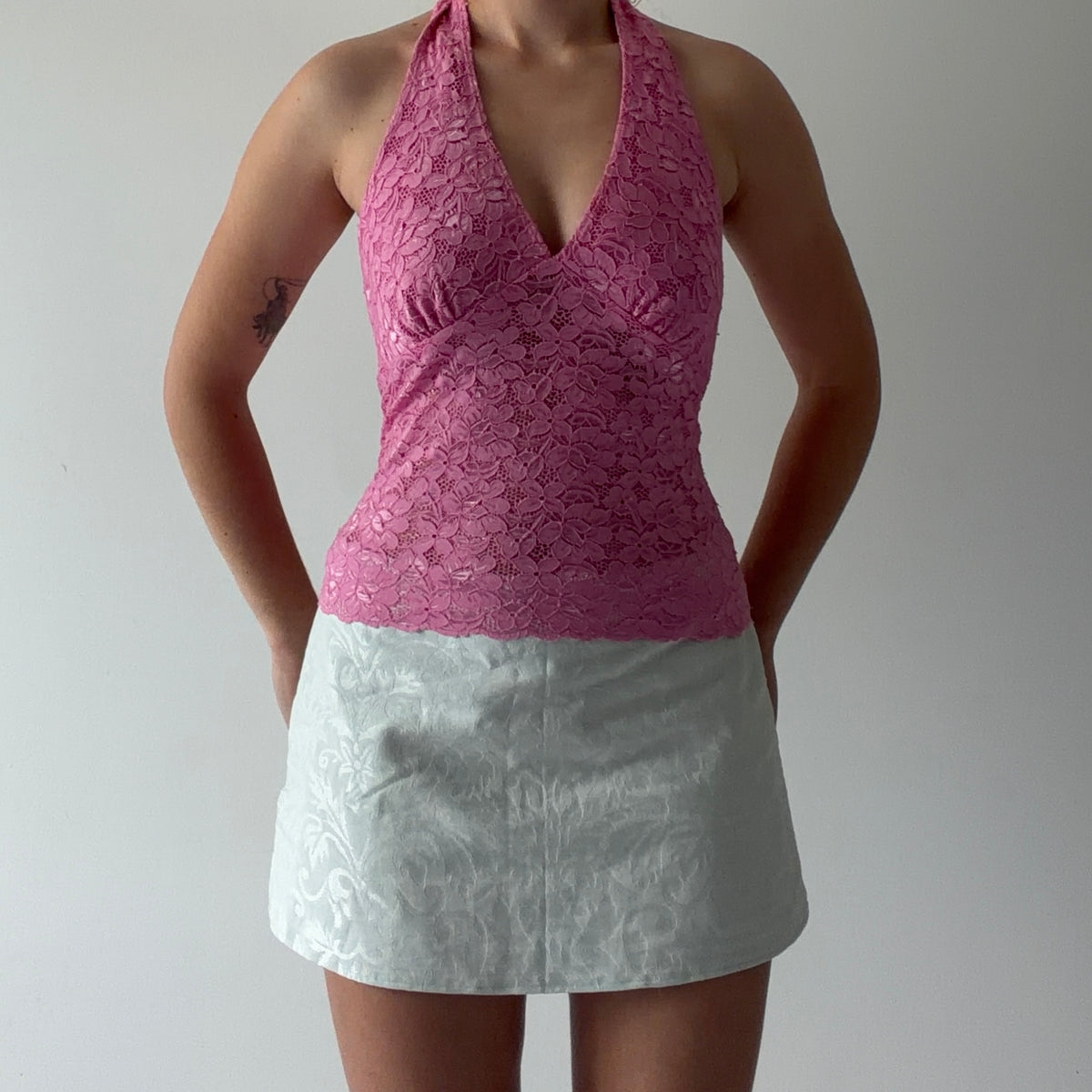 Wild Child Lace Halter Top | M