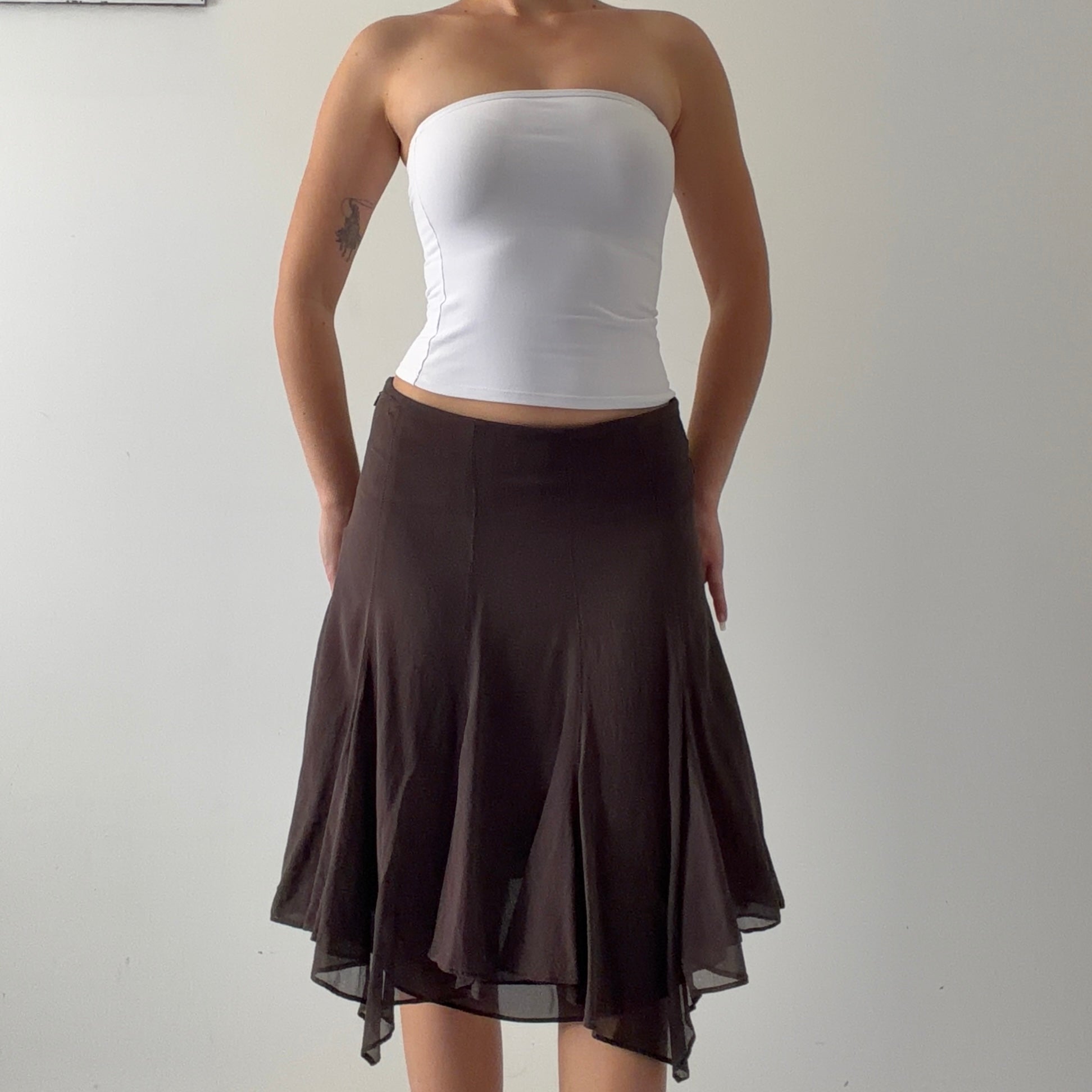 Ted Baker Silk Midi Skirt | 6-8