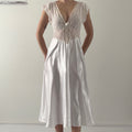 Cinema Etoile Lace & Satin Maxi Slip Dress | Made in USA | S