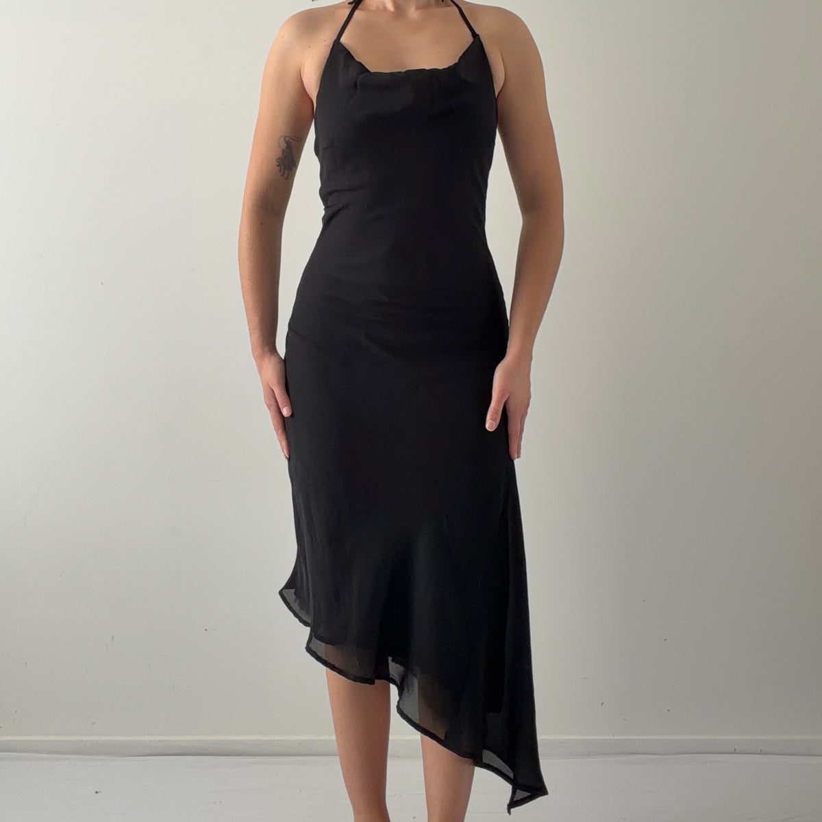 Etam Cowl Asymmetric Dress | S