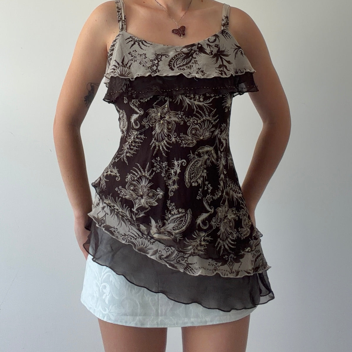 New York City Design Silk Paisley Cami | L-XL