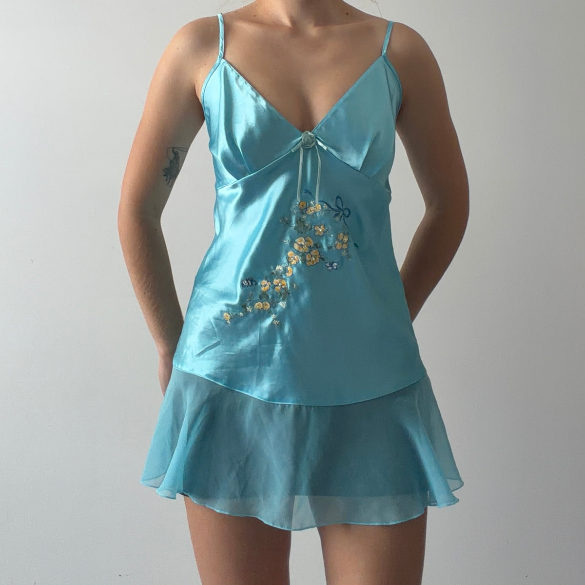 Secret Treasures Satin Mini Slip | M
