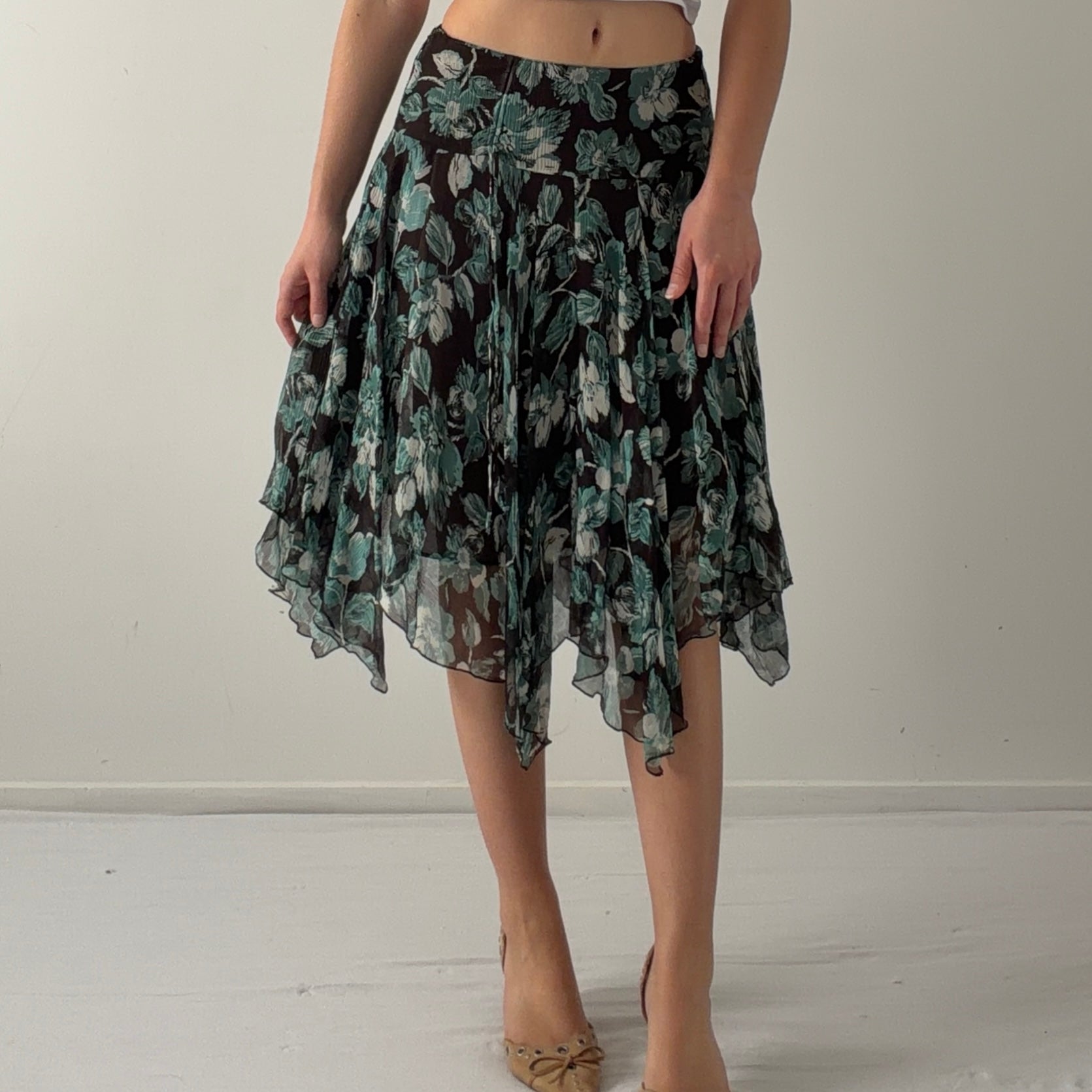 Nine West Silk Handkerchief Skirt | XS