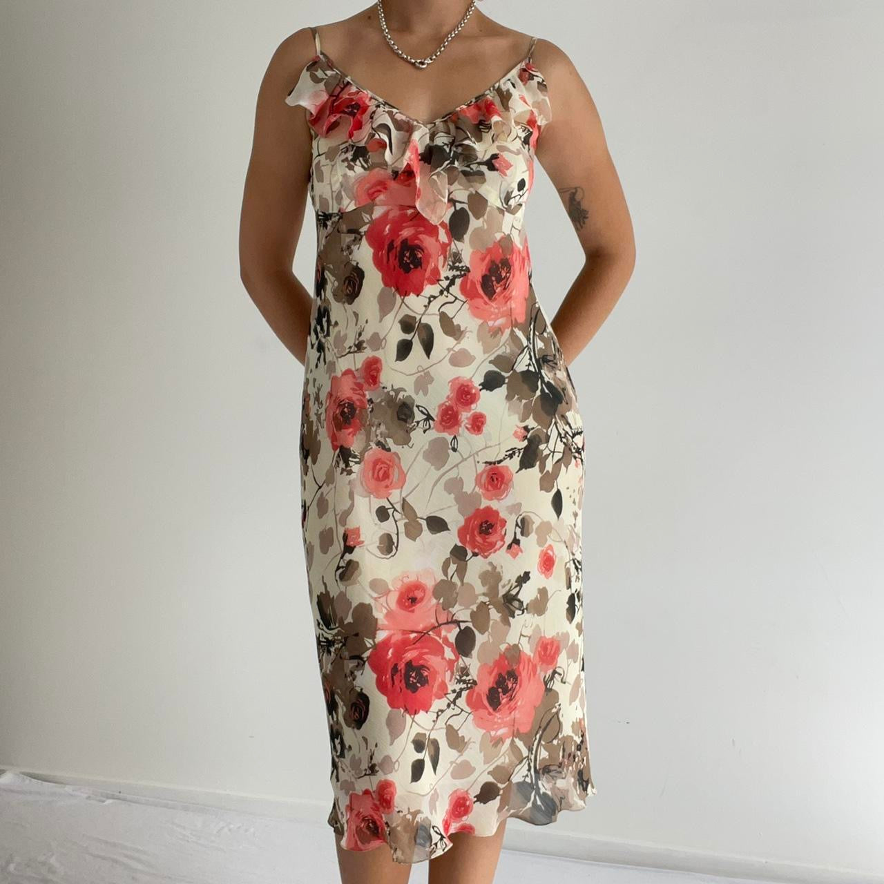 Mosaic Floral Midi Dress | S