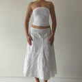 Chicos Emroidered Skirt | 10-12