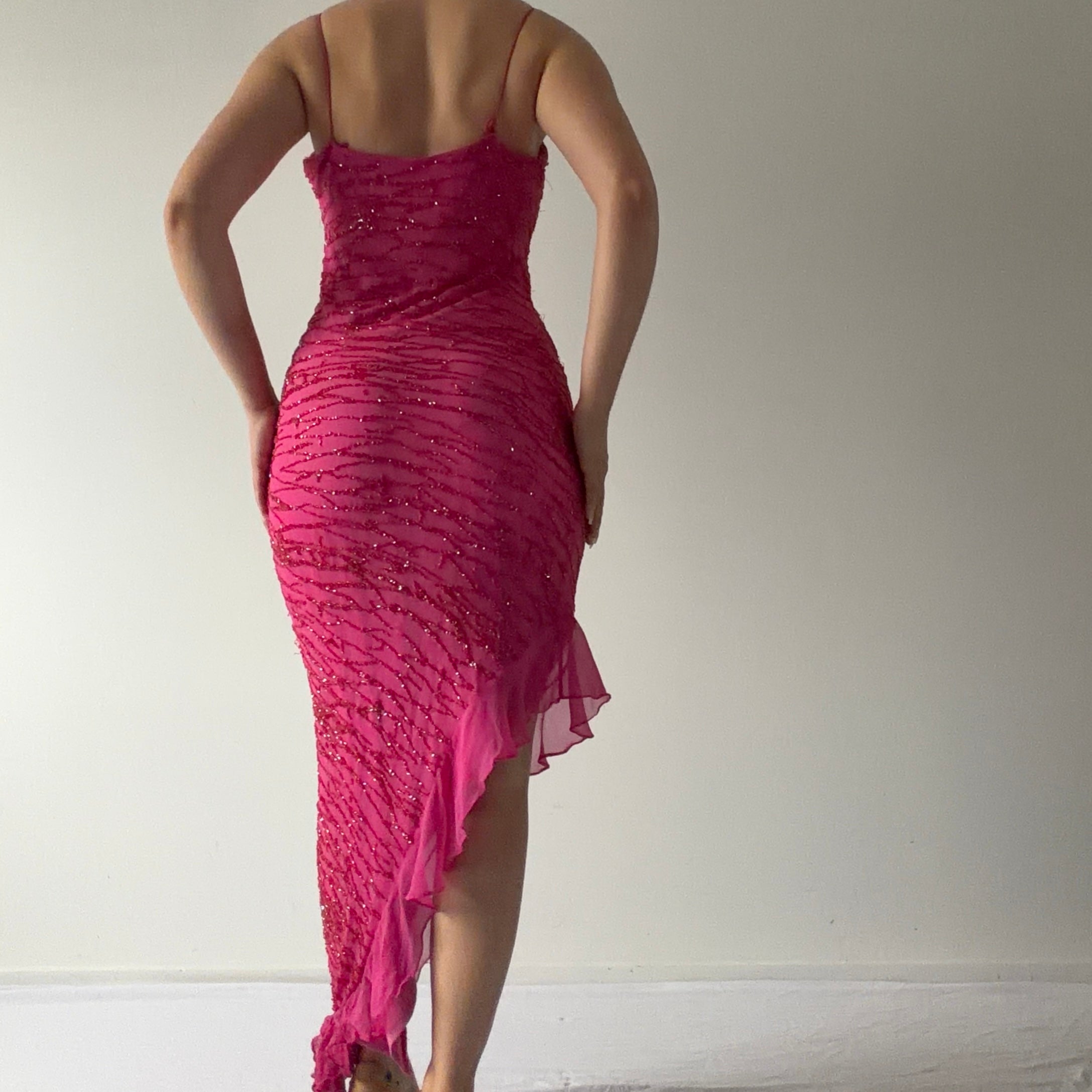 Euromoda Silk Beaded Dress | XS