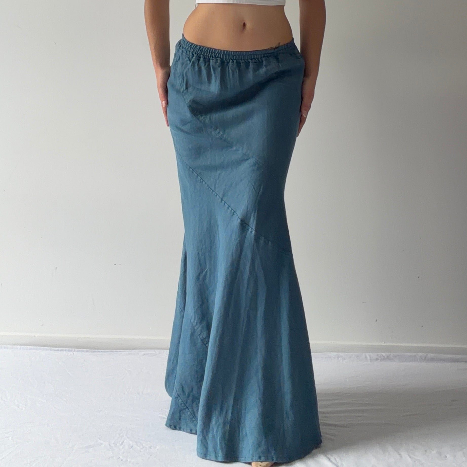 Azuca Linen Maxi Skirt | 6-10