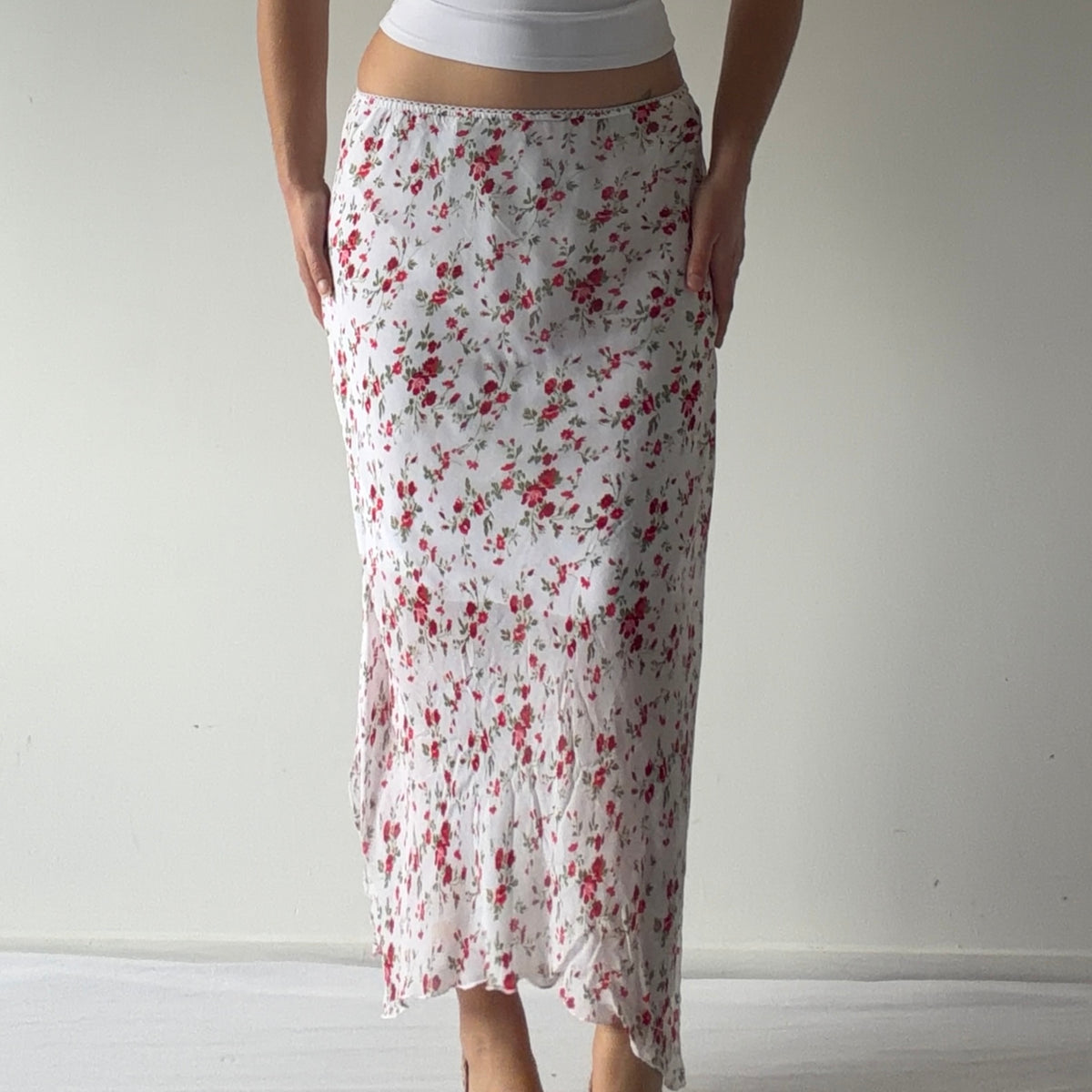 Y.O.U Floral Midi Skirt | M