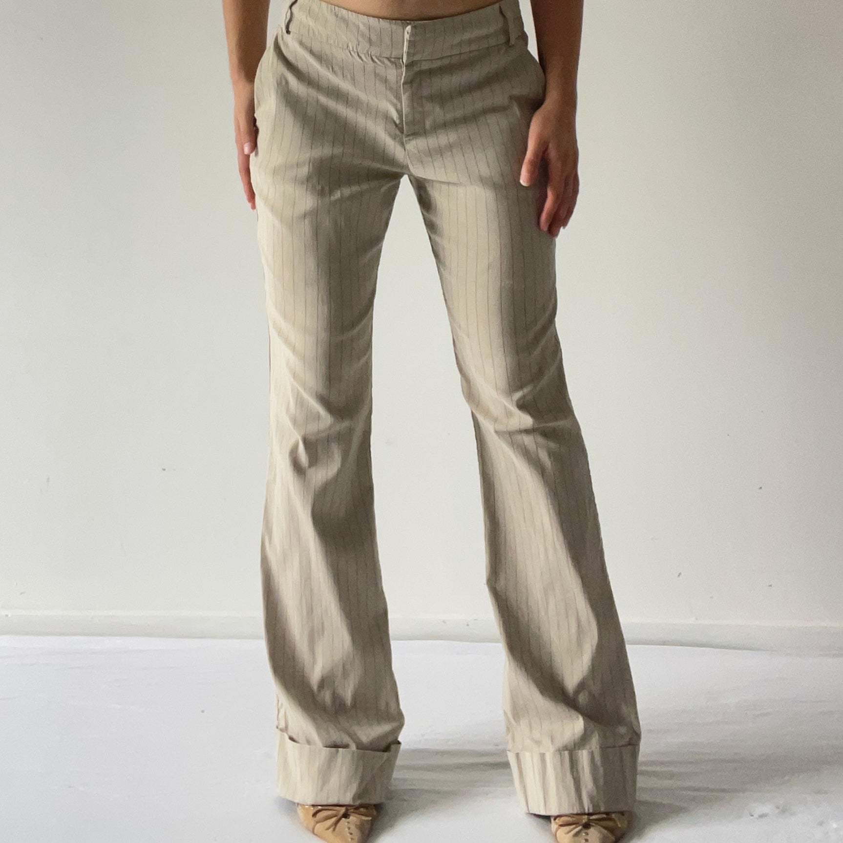 Cue Pinstripe Wide Pants | 10-12
