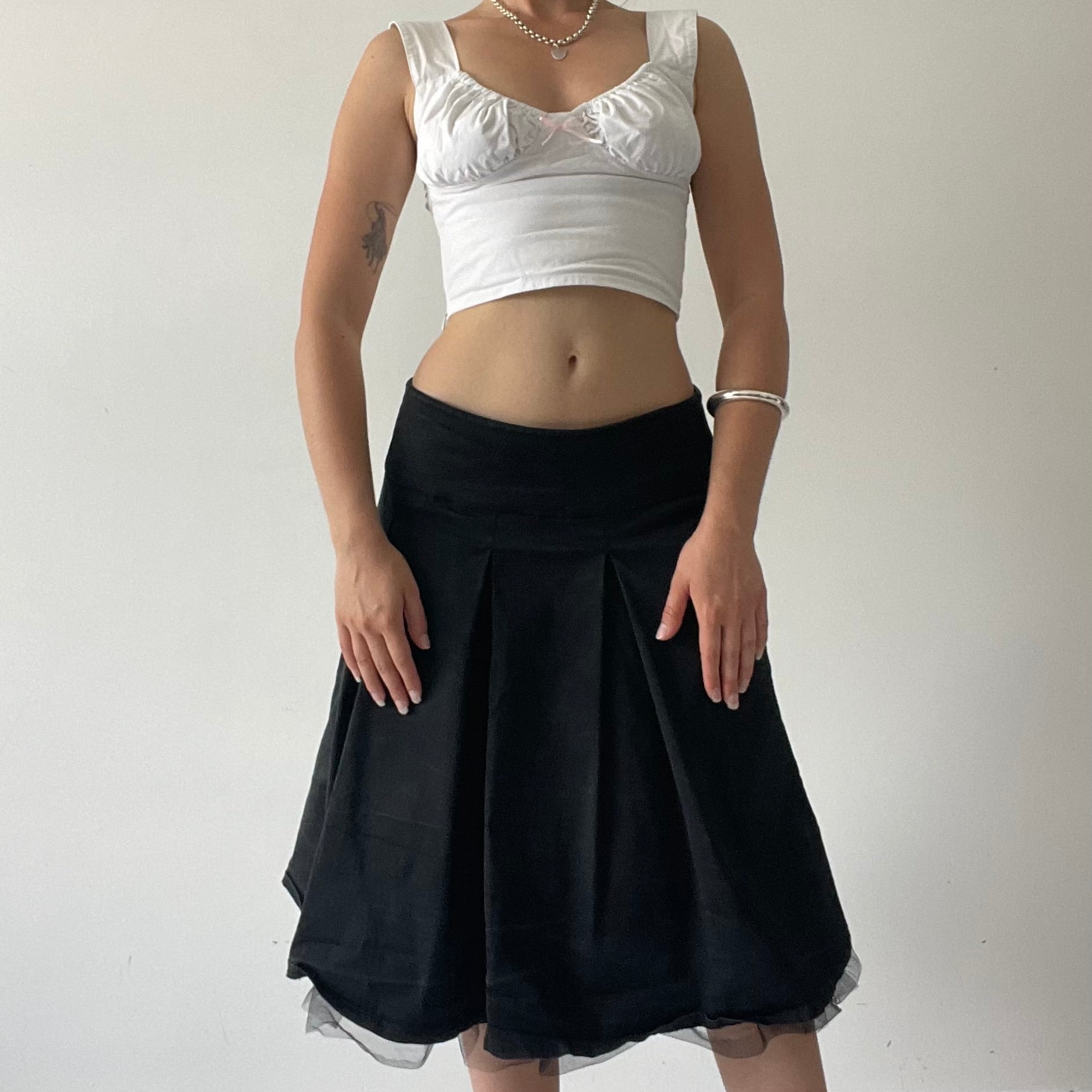 00s Glassons Pleated Midi Skirt | 8-10