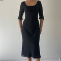 Silk Milkmaid Midi Dress | 8-10