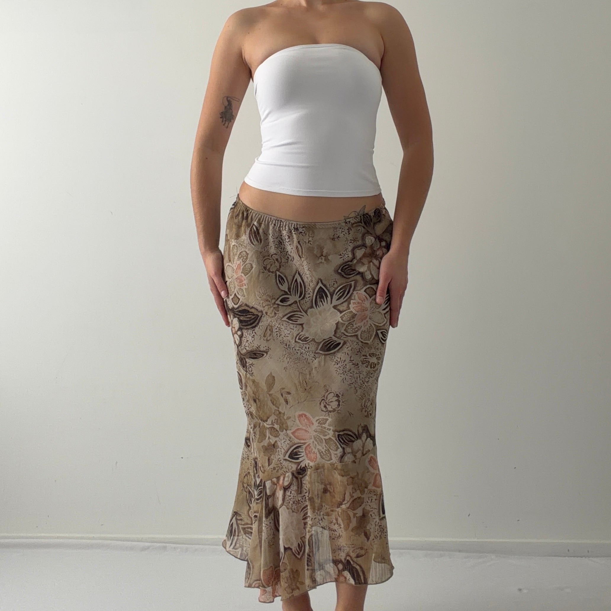 Tradition Floral Midi Skirt | Made in Canada | 12-14