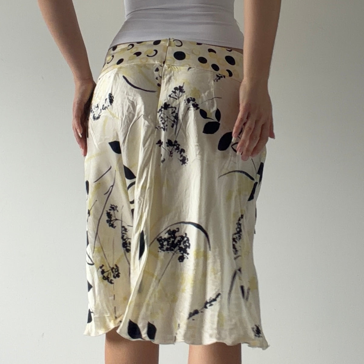 Kenzie Silk Midi Skirt | S-M