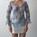 Floral 3/4 Sleeve Top | 10-12