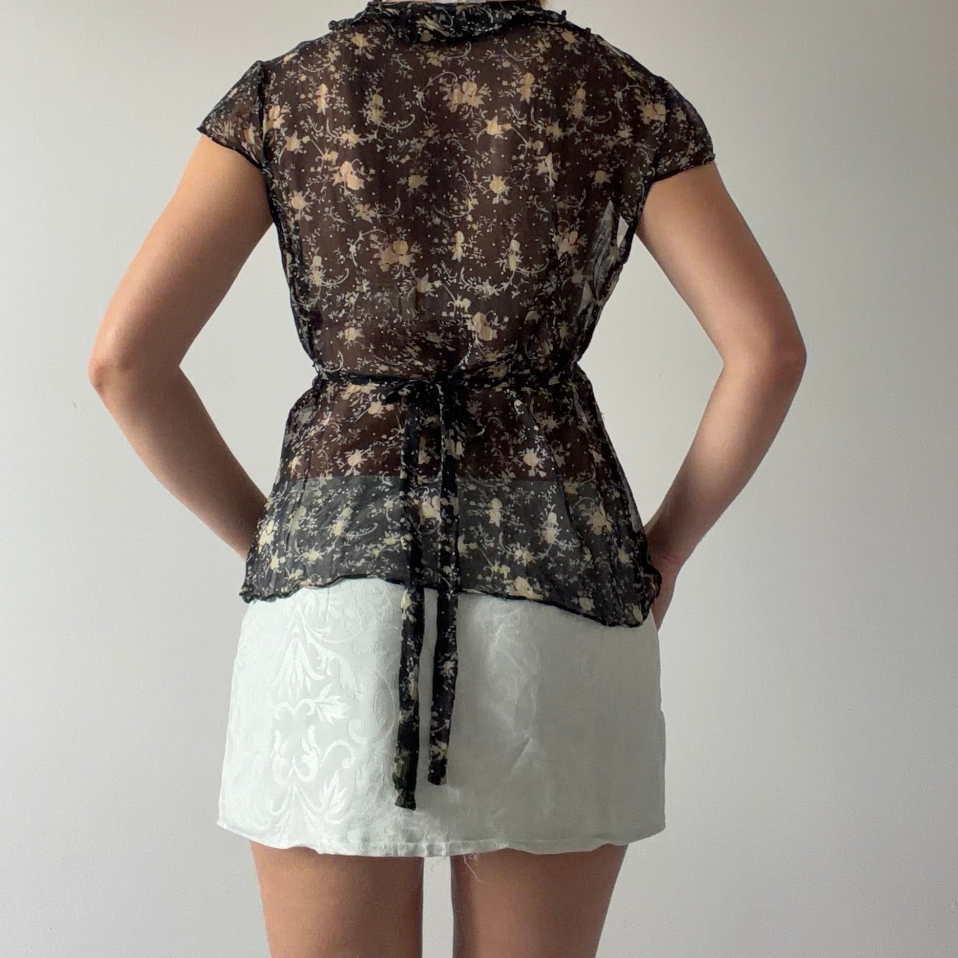 Vision Apparel Silk Babydoll Top | M