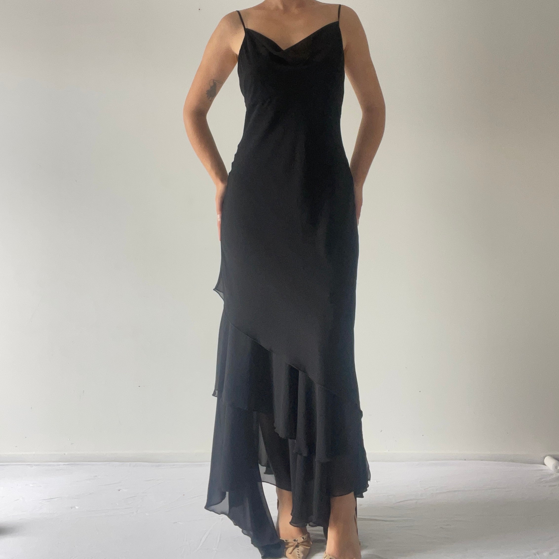 Truworths Asymmetric Ruffle Maxi Dress | 8-10