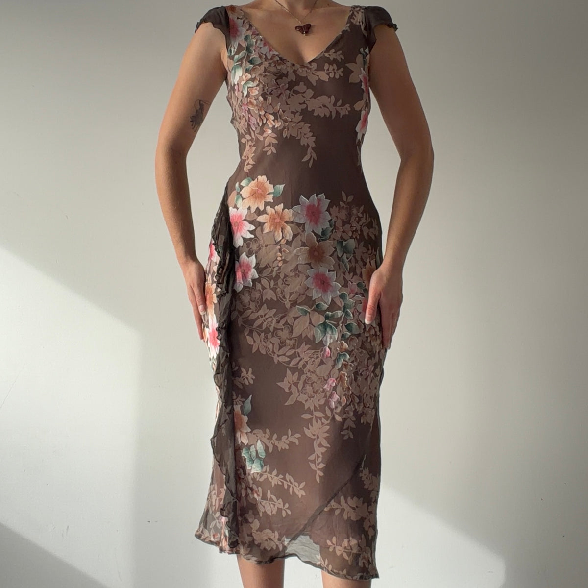 Monsoon Silk Floral Dress | XS-S