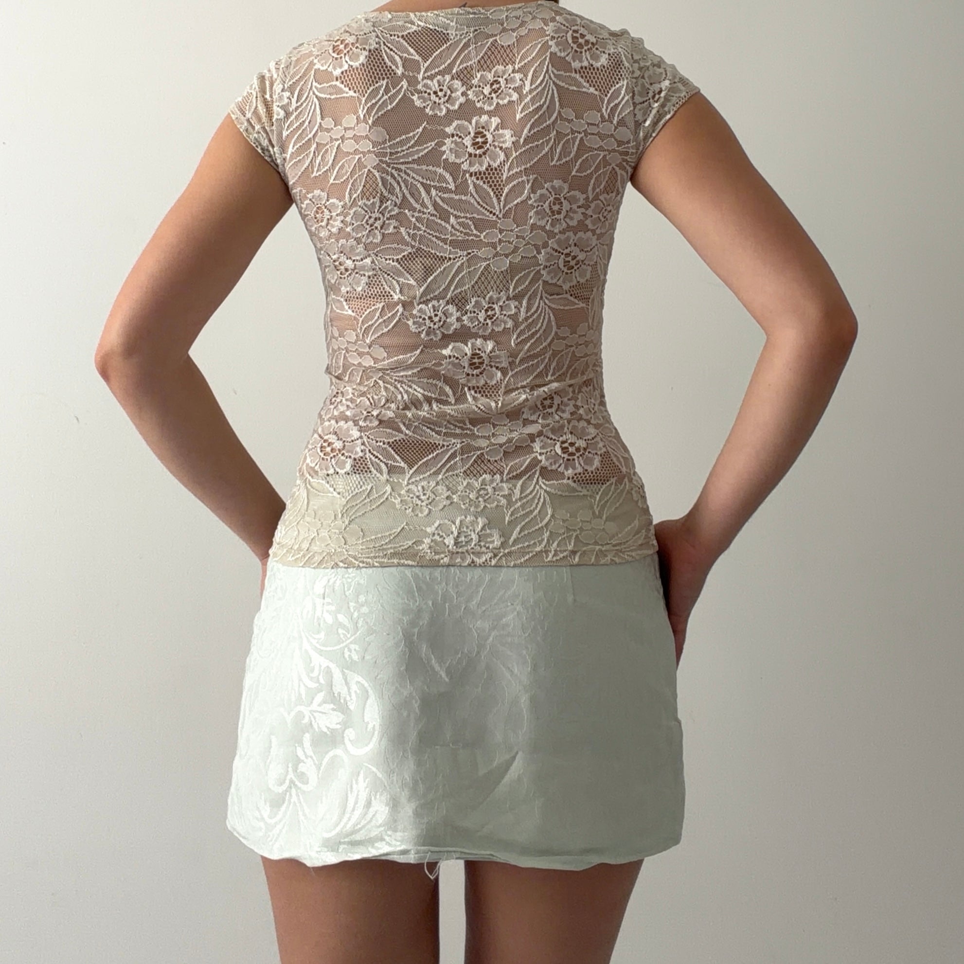 Ann Taylor Lace Babydoll Top | XS
