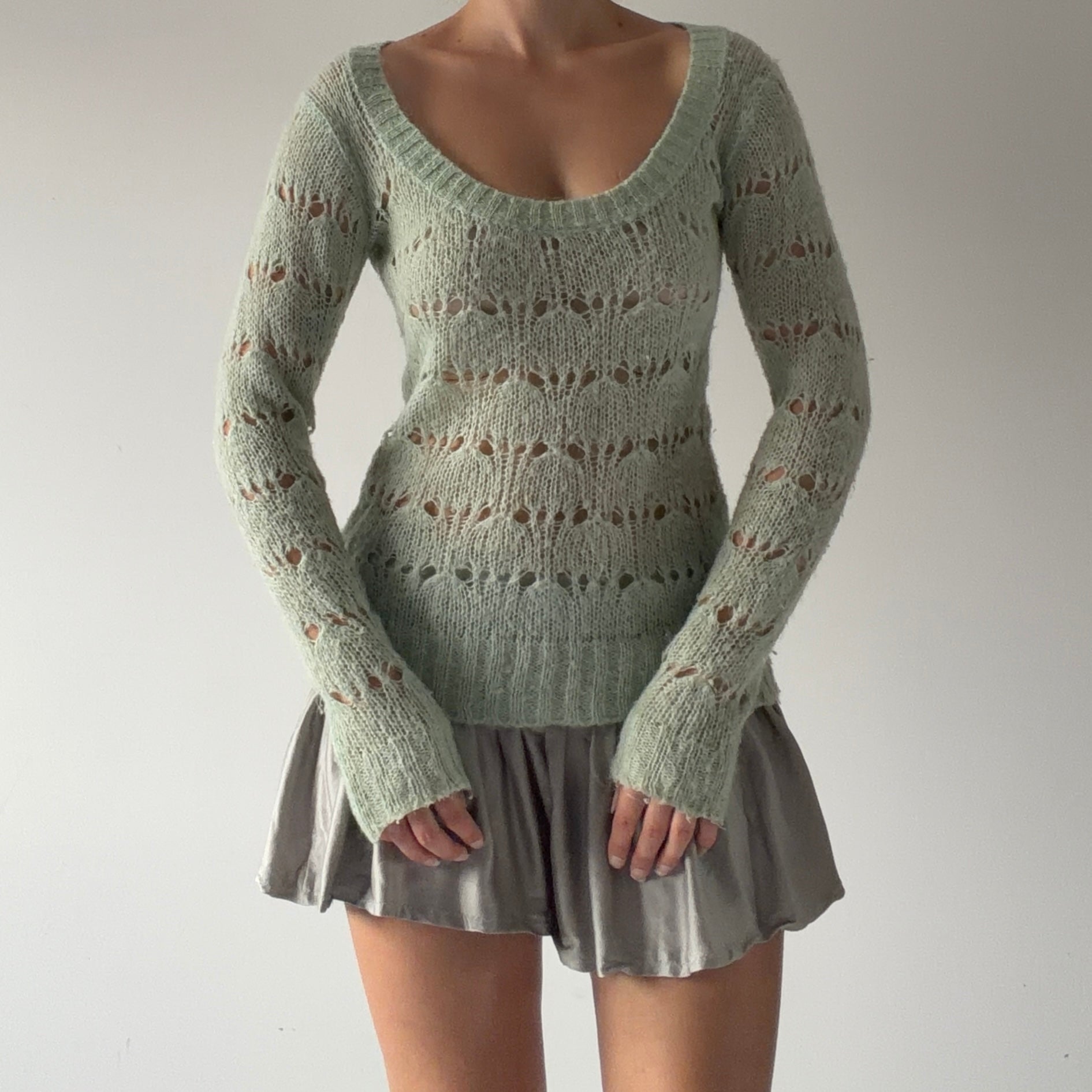 Sea Green Mohair Knit | S