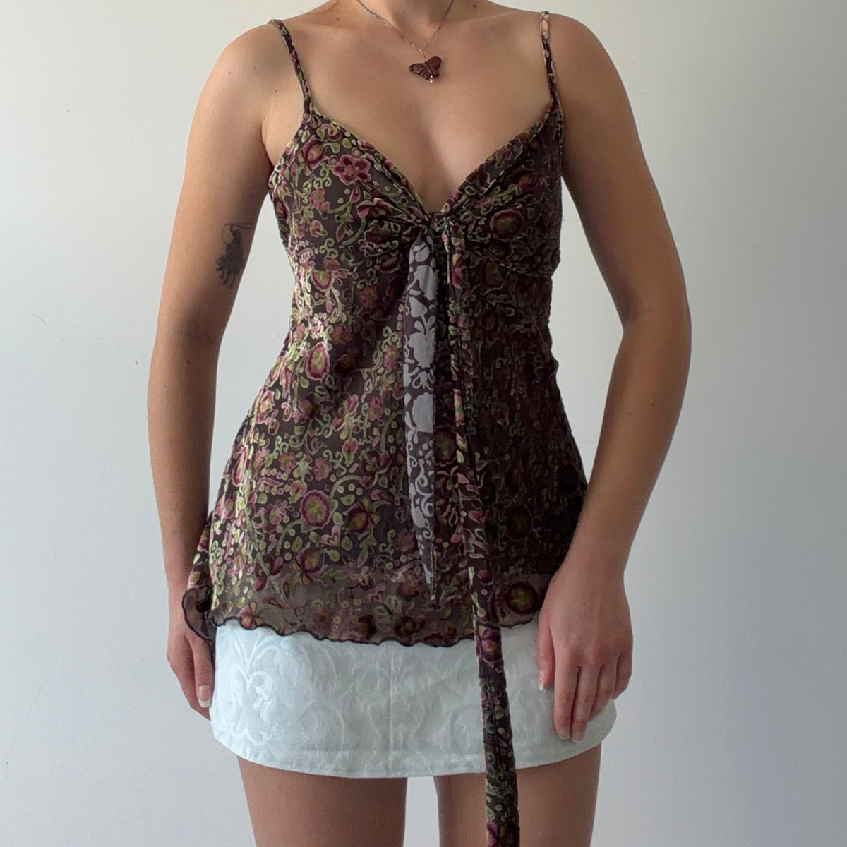 My Michelle Velvet Burnout Cami | M-L