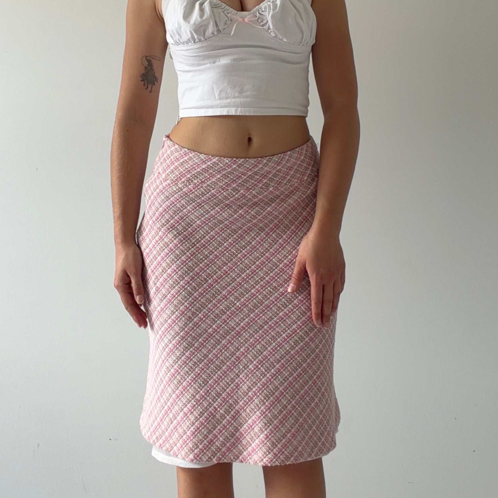 Jigsaw Plaid Midi Skirt | 6-8
