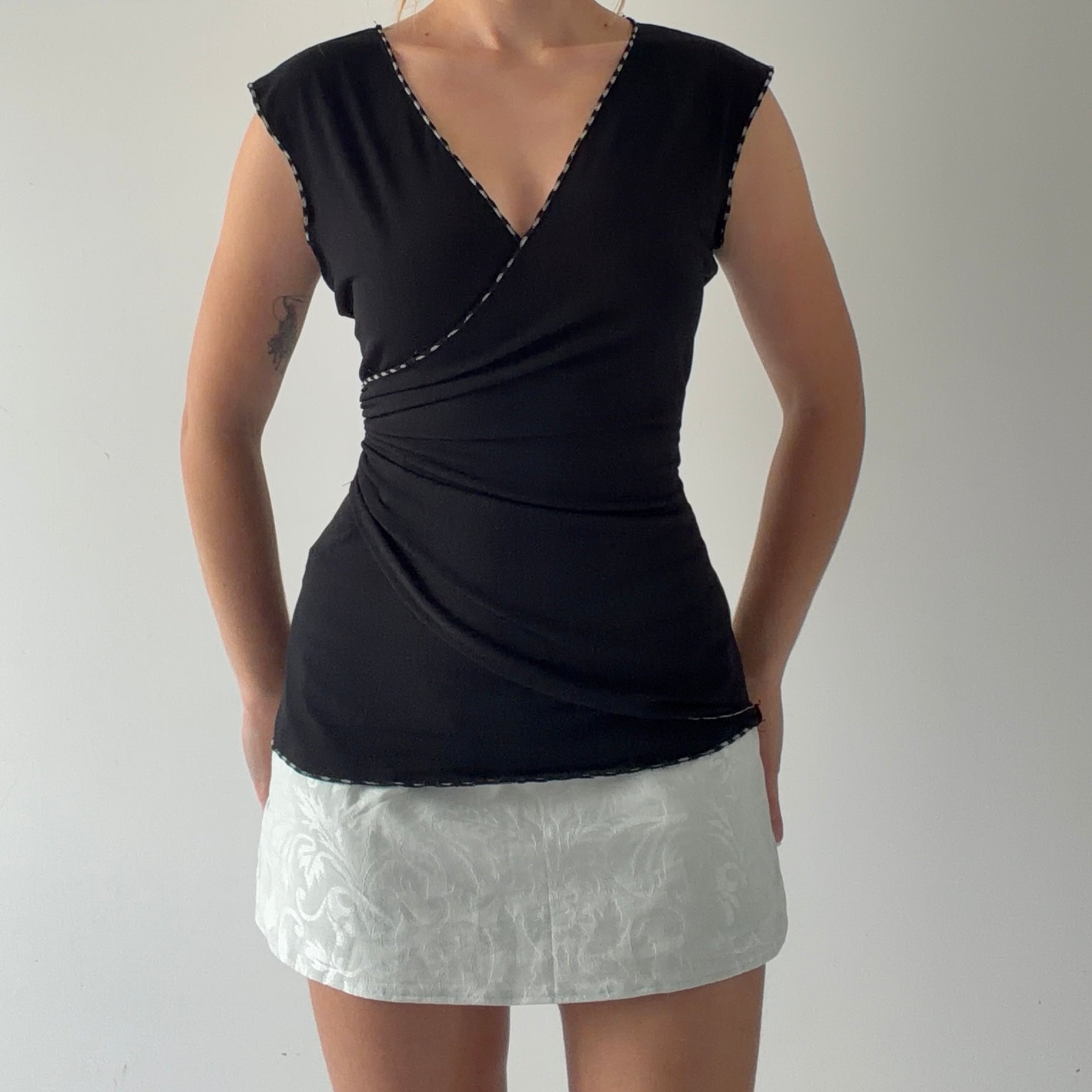 Max Studio Wrap Top | Made in USA | M