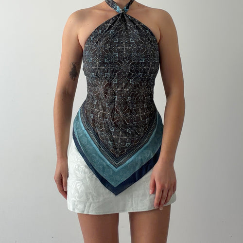 I.N Handkerchief Halter Top | 8-10