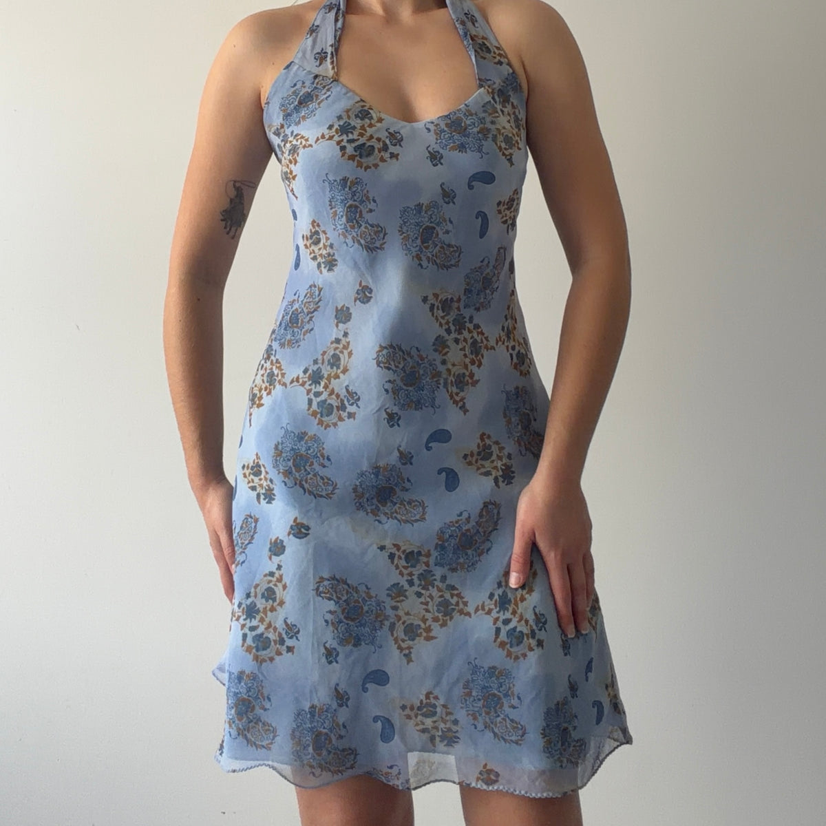 Tu-Lips Floral Midi Halter Dress | L