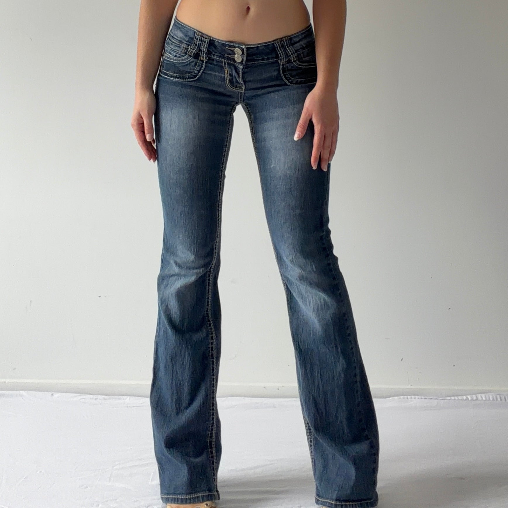 Angels Super Low Flare Jeans | 6-8