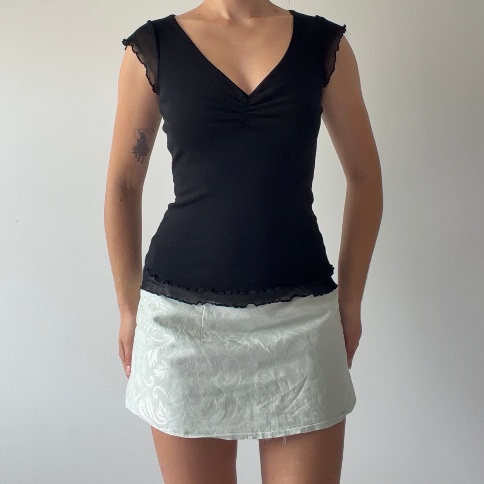 Oasis Mesh Babydoll Top | S