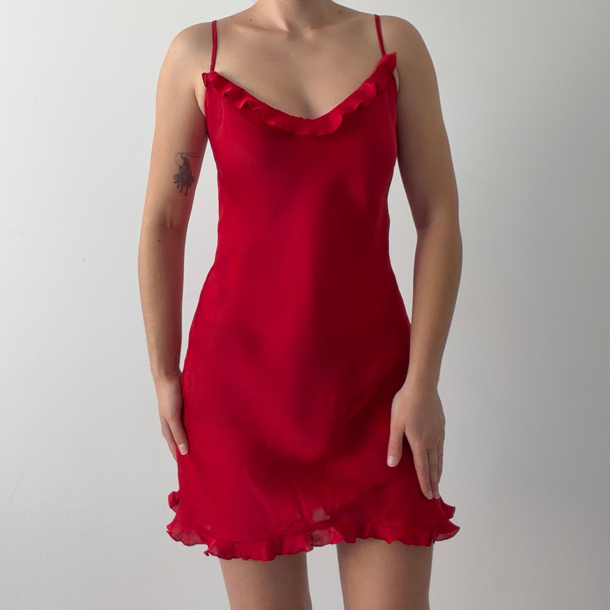 Josie Ruffle Slip Dress | L
