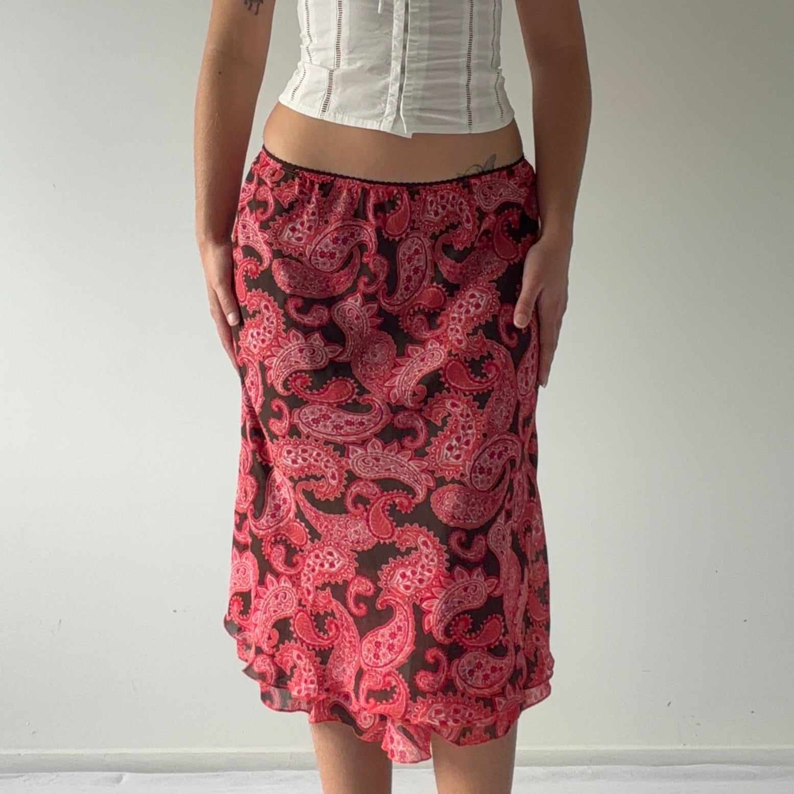 Notations Petite Paisley Midi Skirt | M