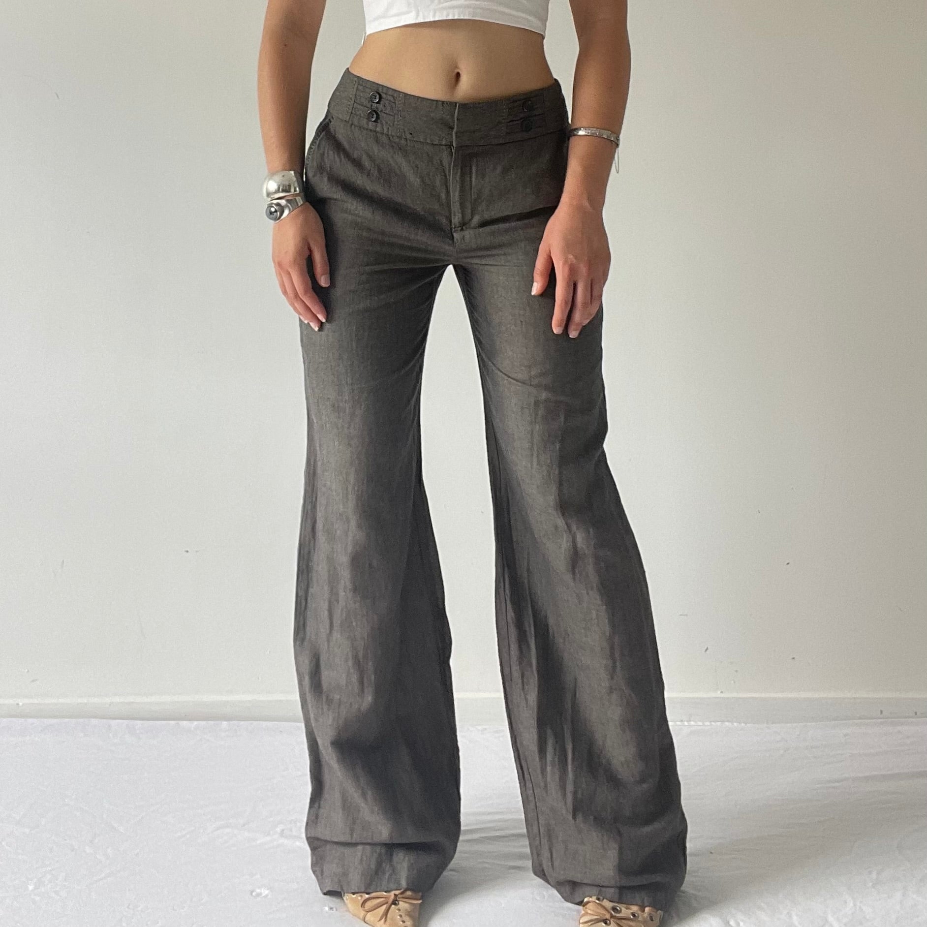Tu Linen Wide Leg Pants | 8-10