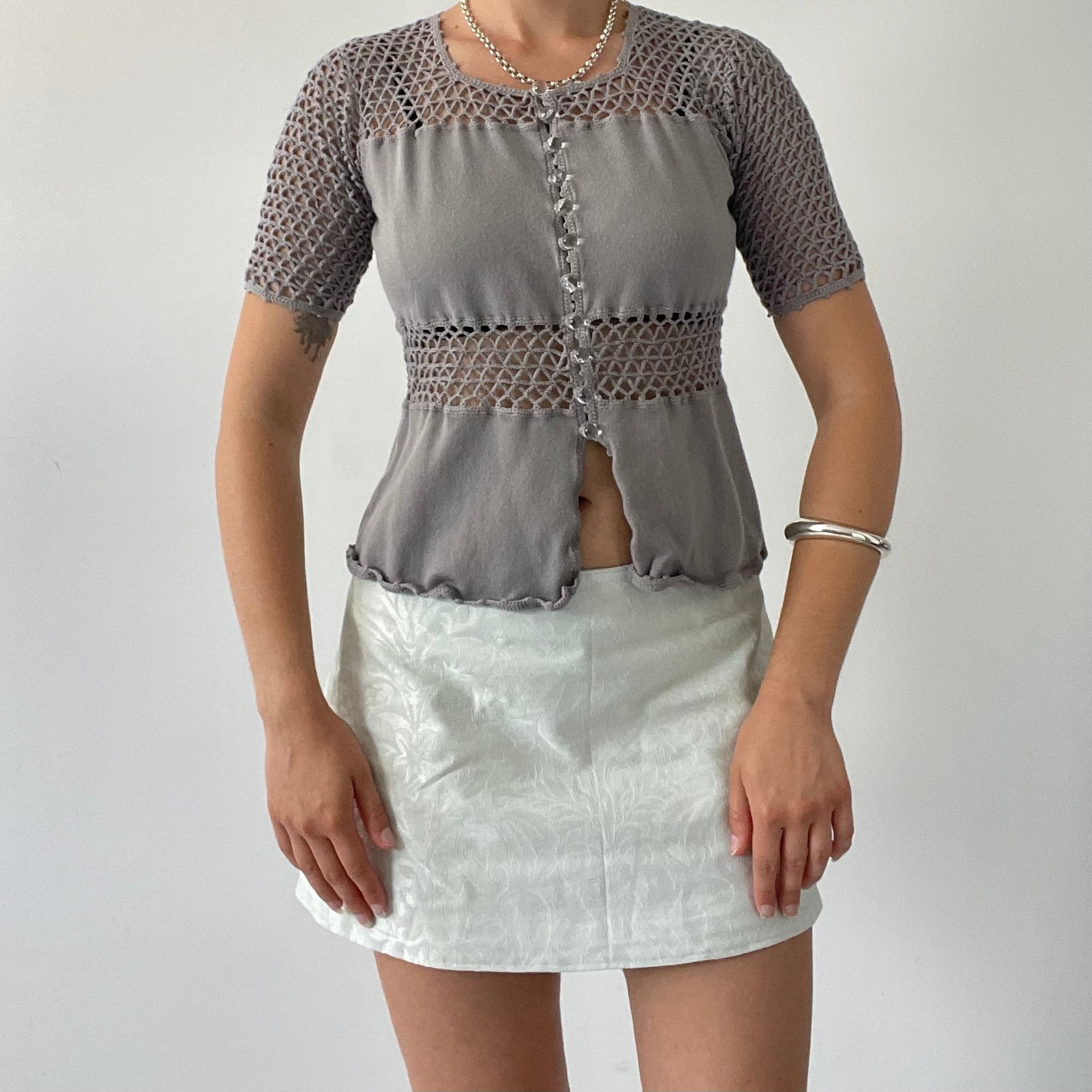 Marianne Crochet Button Up Top | 6-8