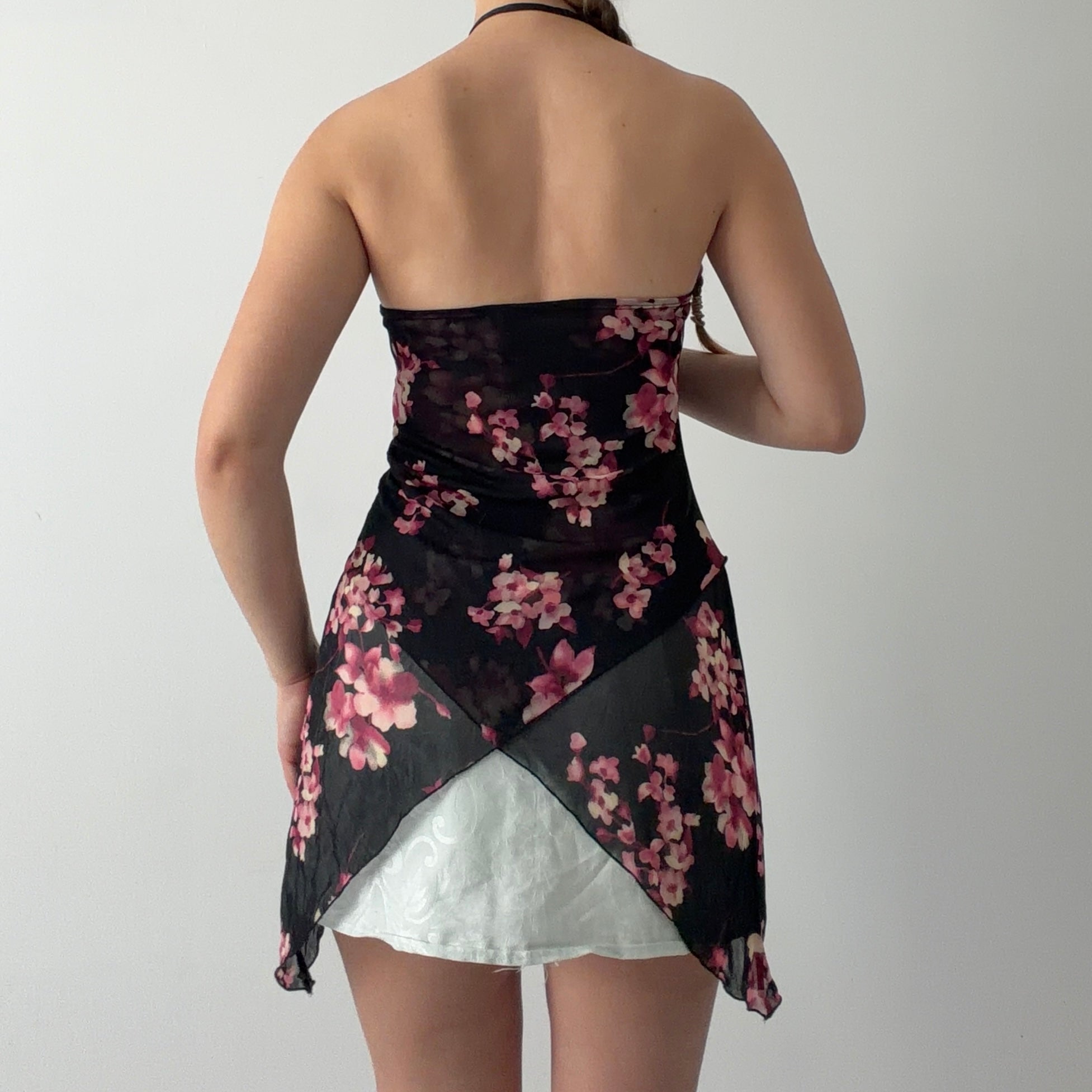 Le Chateau Floral Asymmetric Halter | 10-12