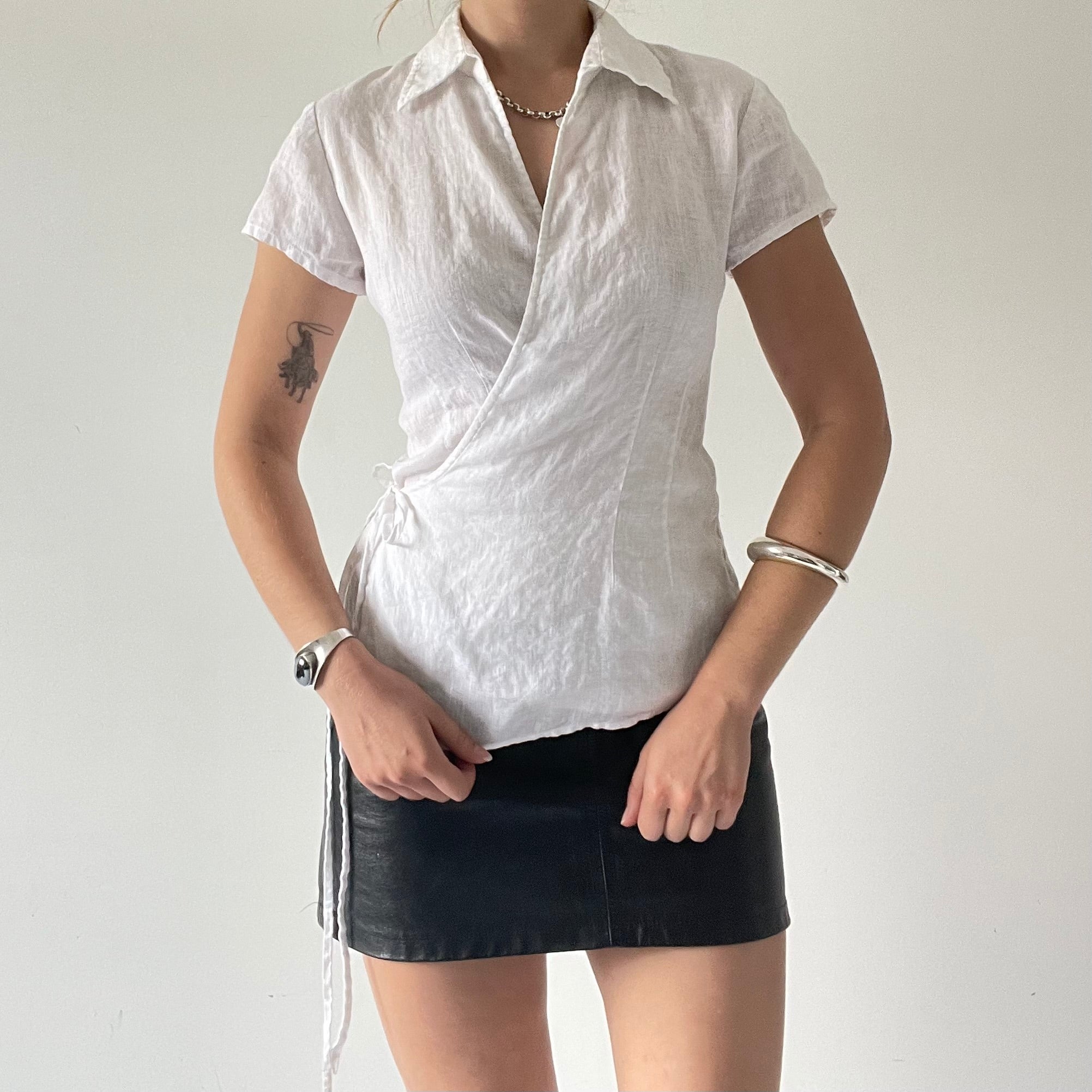 100% Linen Wrap Top | 8-10