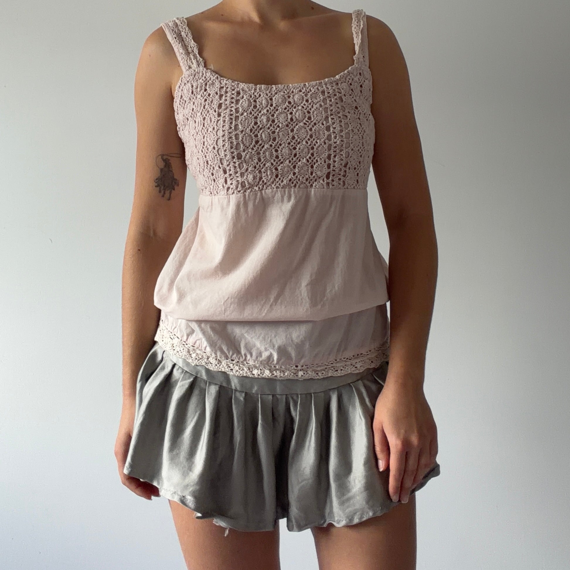 Aniston Crochet Babydoll Cami | 8-10