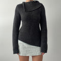 90s Max Wool Blend Asymmetric Sweater | 8-10
