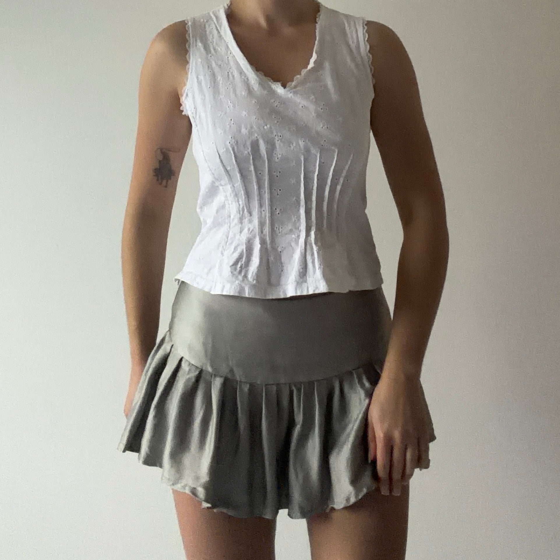Powerline Embroidered Cami Prairie Top | S