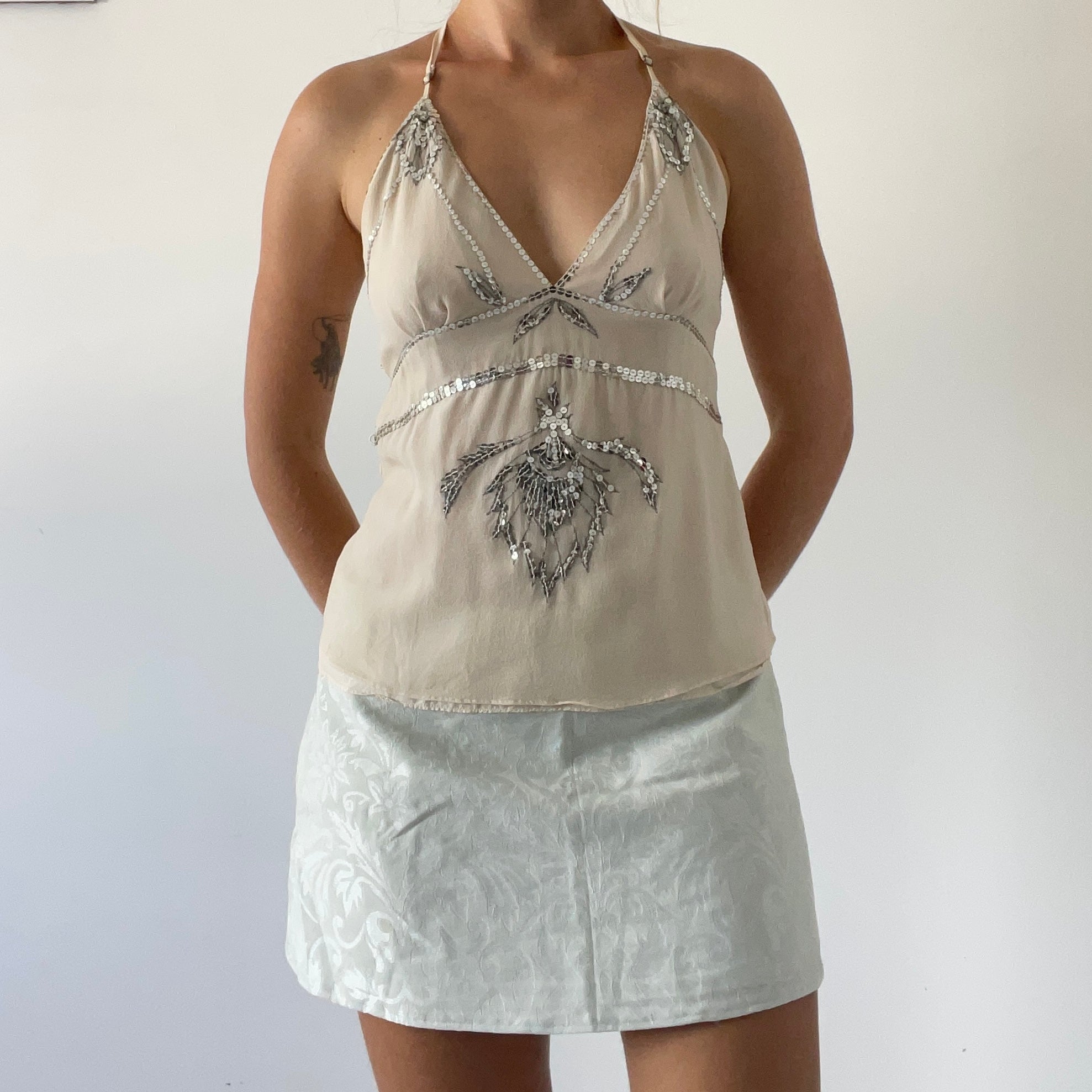 Elle Macpherson Silk Halter | M