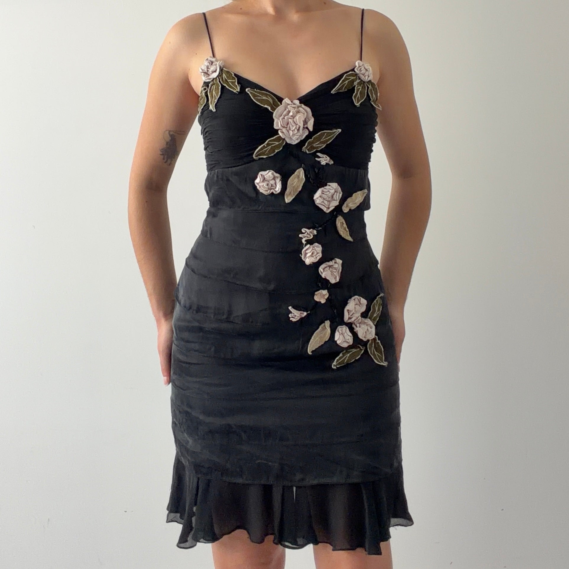 Rare Sue Wong Nocturne Silk Midi Dress | M