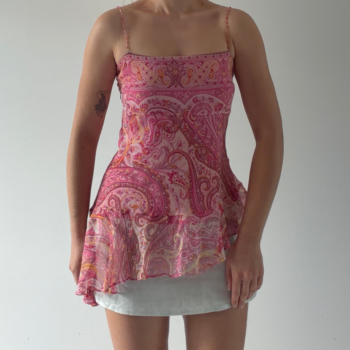 Ice Silk Asymmetric Cami | M