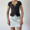 Ruched Baby Tee Top | 4-6