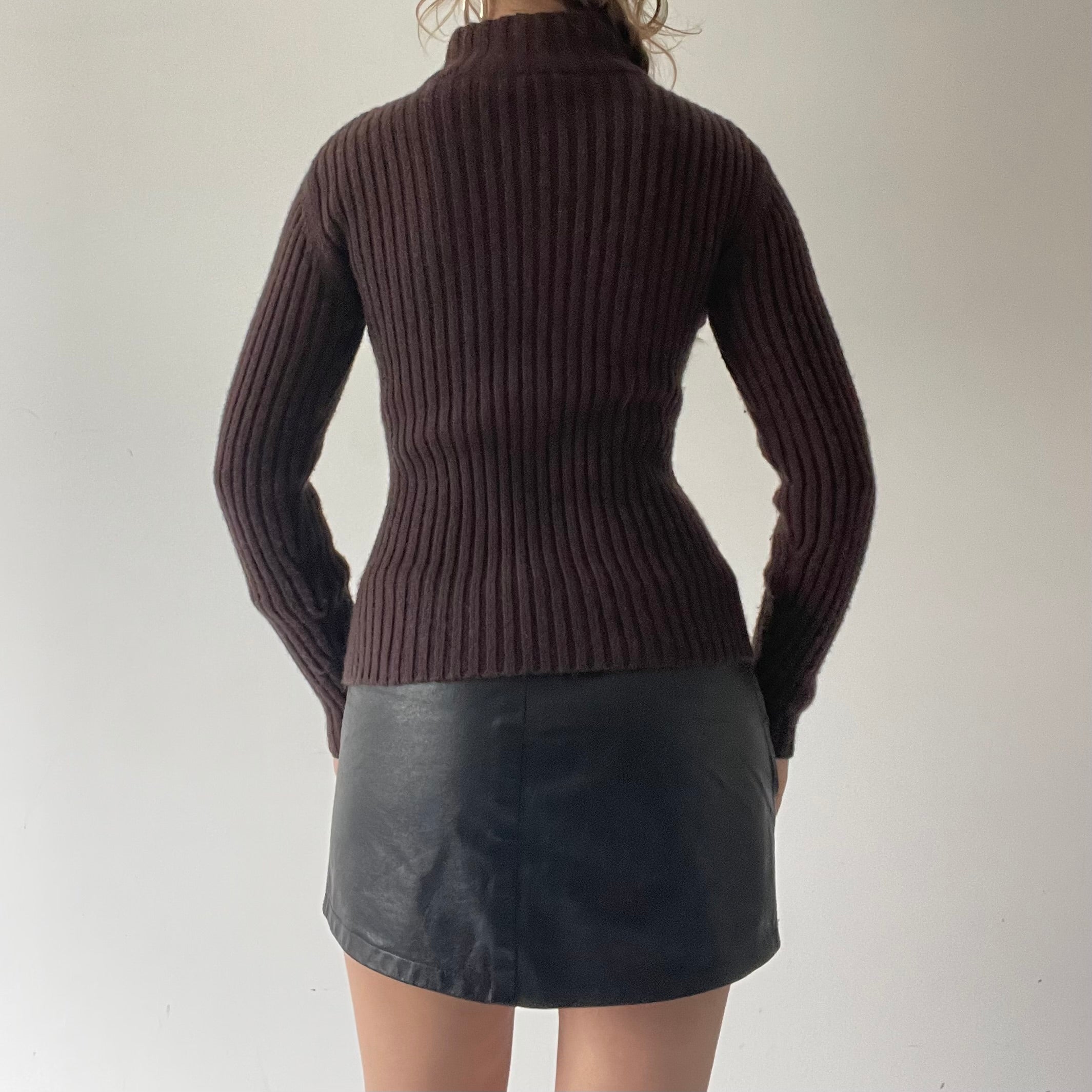 90s Glassons Wool knit Zip Up | 6-8