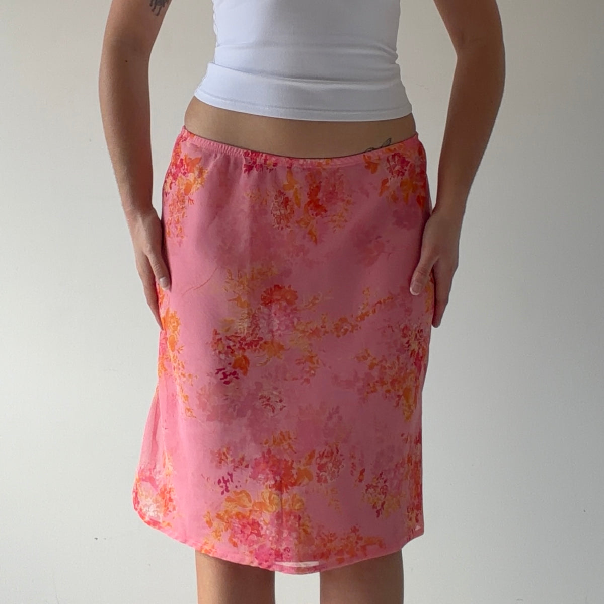 Tailor Floral Midi Skirt | 8-10