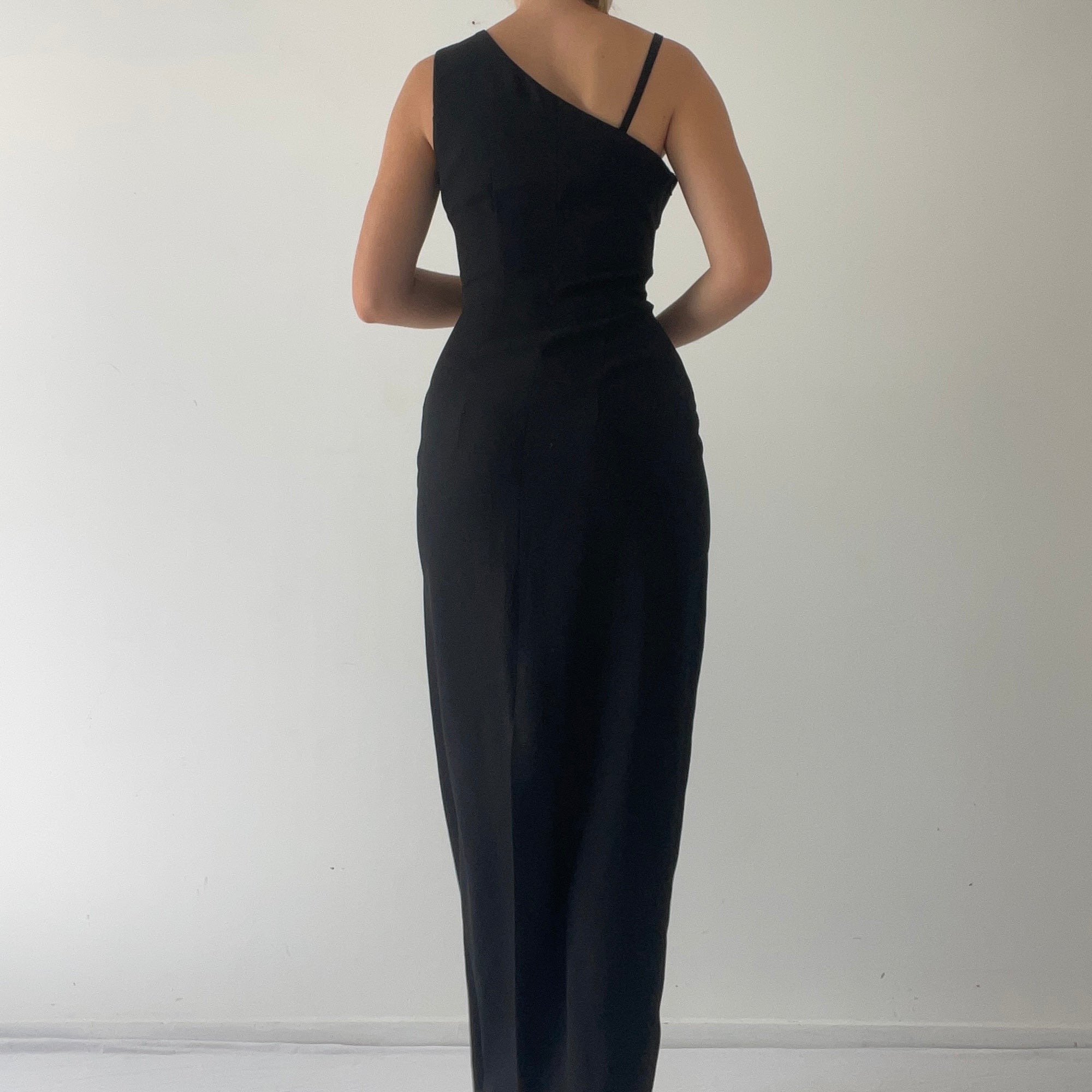 90s Max Asymmetric Maxi Dress | 8-10