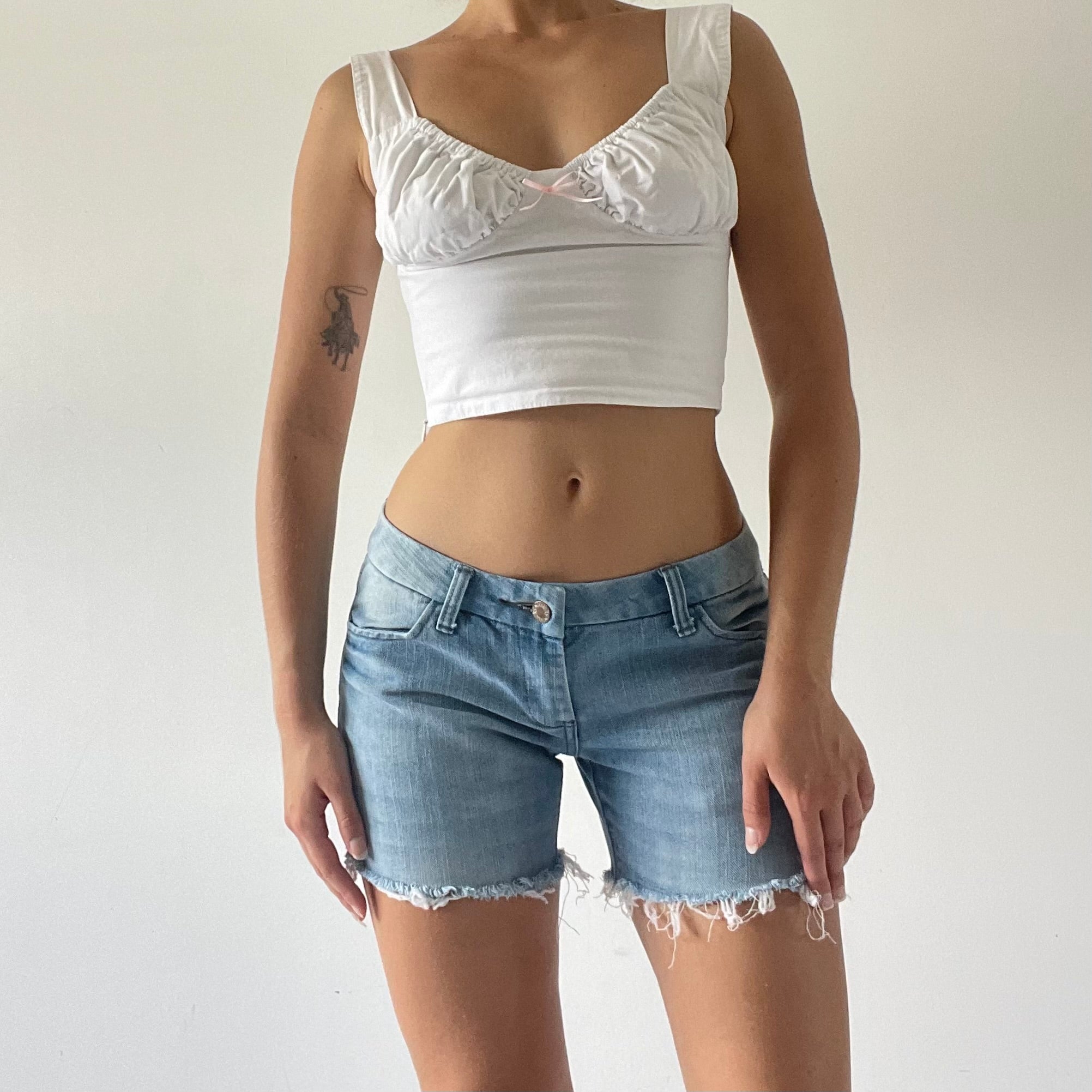 Micro Mini Denim Shorts | S