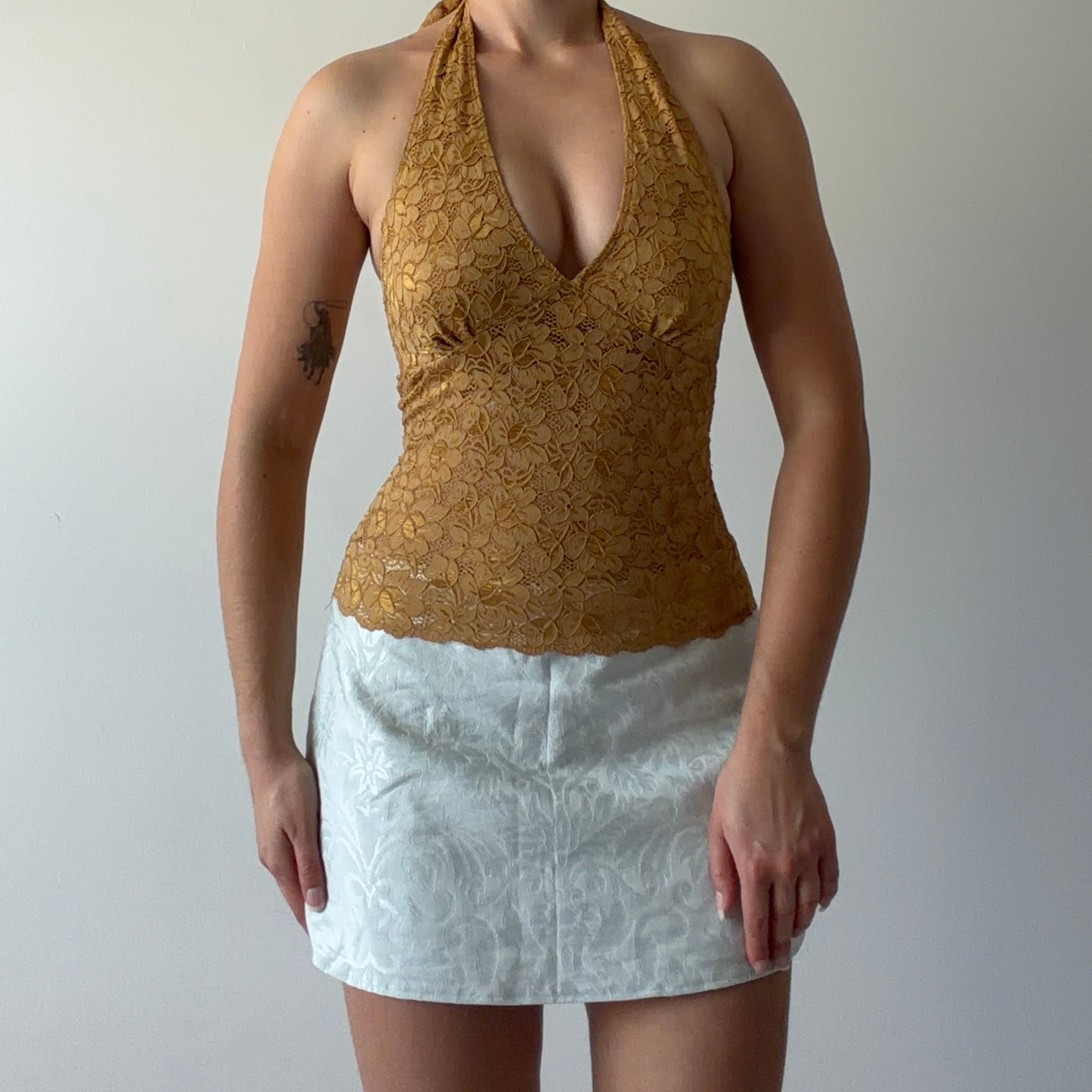 Body Central Lace Halter Top | XS