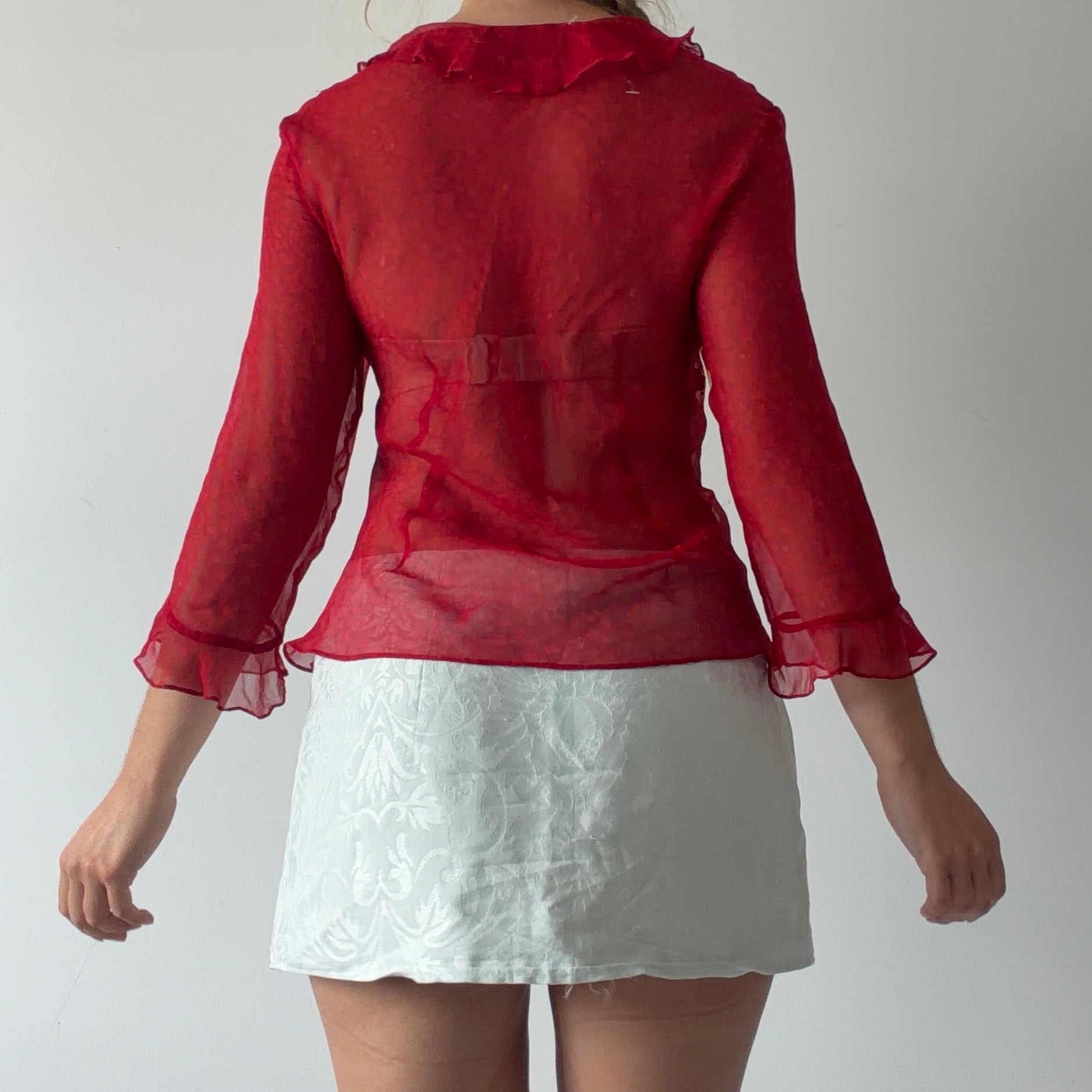 Ice Silk Ruffle Top | 10-12