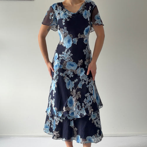 Jacques Vert Floral Midi Dress | L